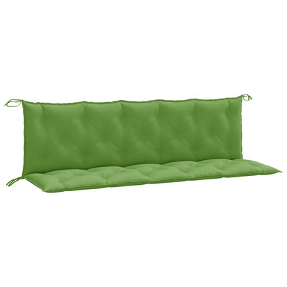 Tuinbankkussens 2 st 180x50x7 cm stof gemêleerd groen