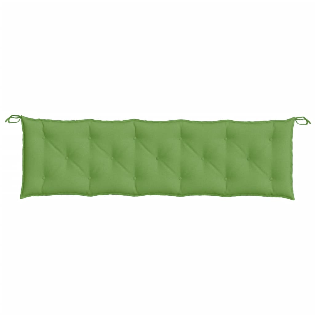 Tuinbankkussens 2 st 180x50x7 cm stof gemêleerd groen
