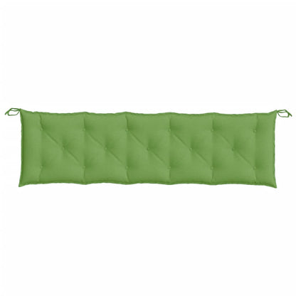 Tuinbankkussens 2 st 180x50x7 cm stof gemêleerd groen