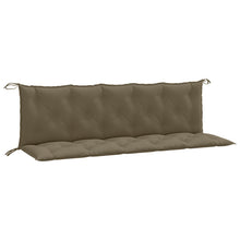 Tuinbankkussens 2 st 180x50x7 cm stof gemêleerd taupe