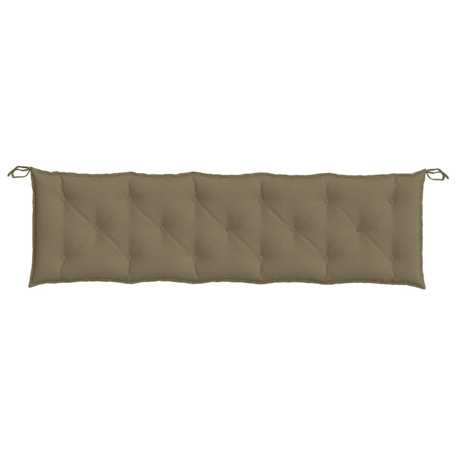 Tuinbankkussens 2 st 180x50x7 cm stof gemêleerd taupe