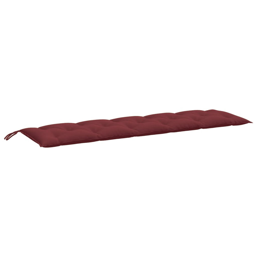 Tuinbankkussens 2 st 180x50x7 cm stof gemêleerd wijnrood