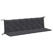 Tuinbankkussens 2 st 200x50x7 cm stof gemêleerd antracietkleur