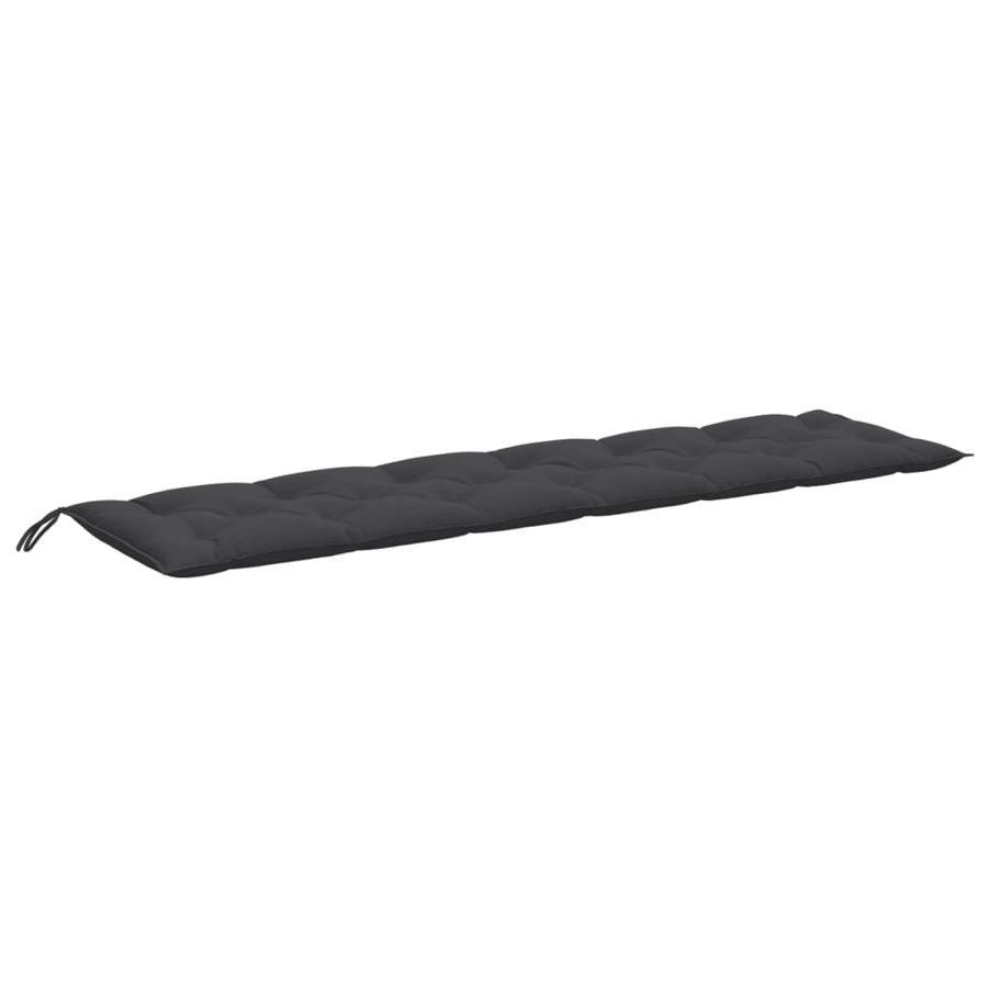 Tuinbankkussens 2 st 200x50x7 cm stof gemêleerd antracietkleur