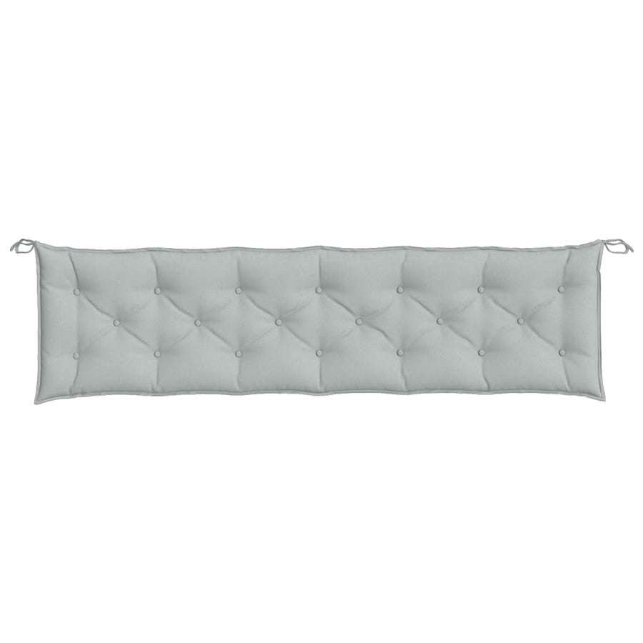 Tuinbankkussens 2 st 200x50x7 cm stof gemêleerd lichtgrijs