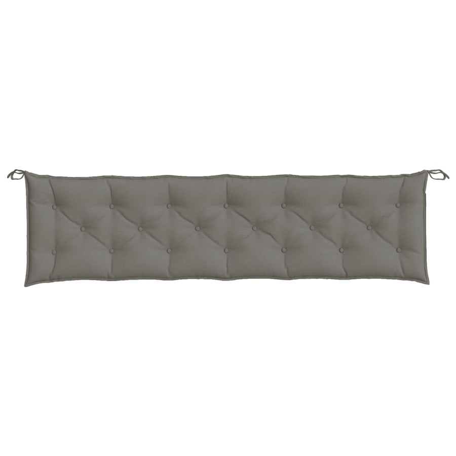 Tuinbankkussens 2 st 200x50x7 cm stof gemêleerd donkergrijs
