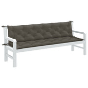 Tuinbankkussens 2 st 200x50x7 cm gemêleerd donkergrijs