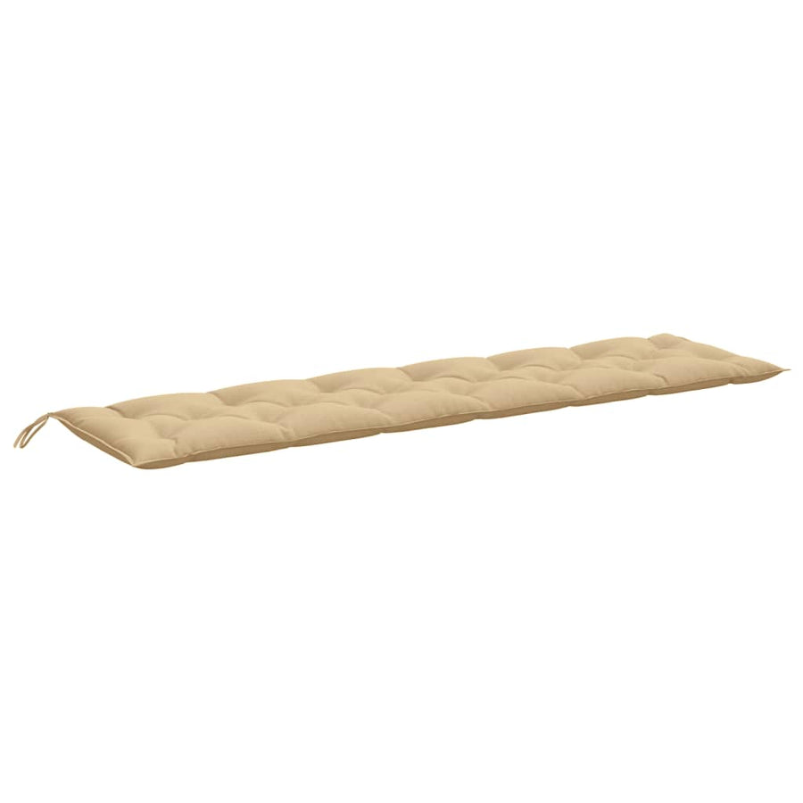 Tuinbankkussens 2 st 200x50x7 cm stof gemêleerd beige