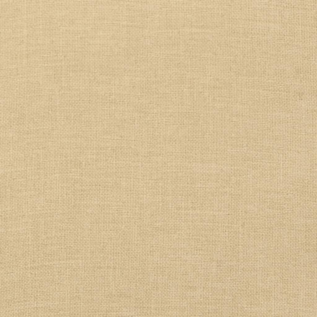 Tuinbankkussens 2 st 200x50x7 cm stof gemêleerd beige