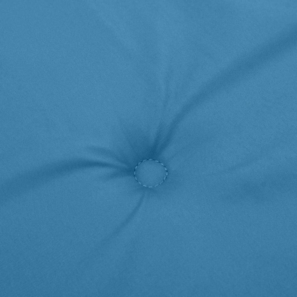Tuinbankkussens 2 st 200x50x7 cm stof gemêleerd blauw
