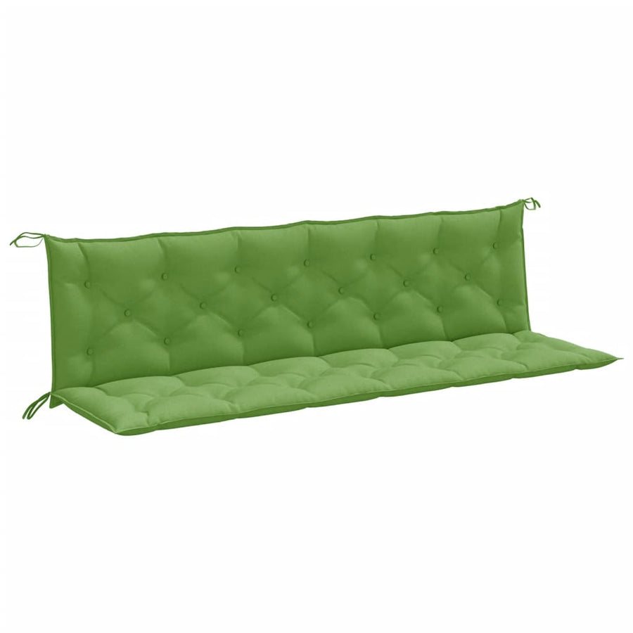 Tuinbankkussens 2 st 200x50x7 cm stof gemêleerd groen