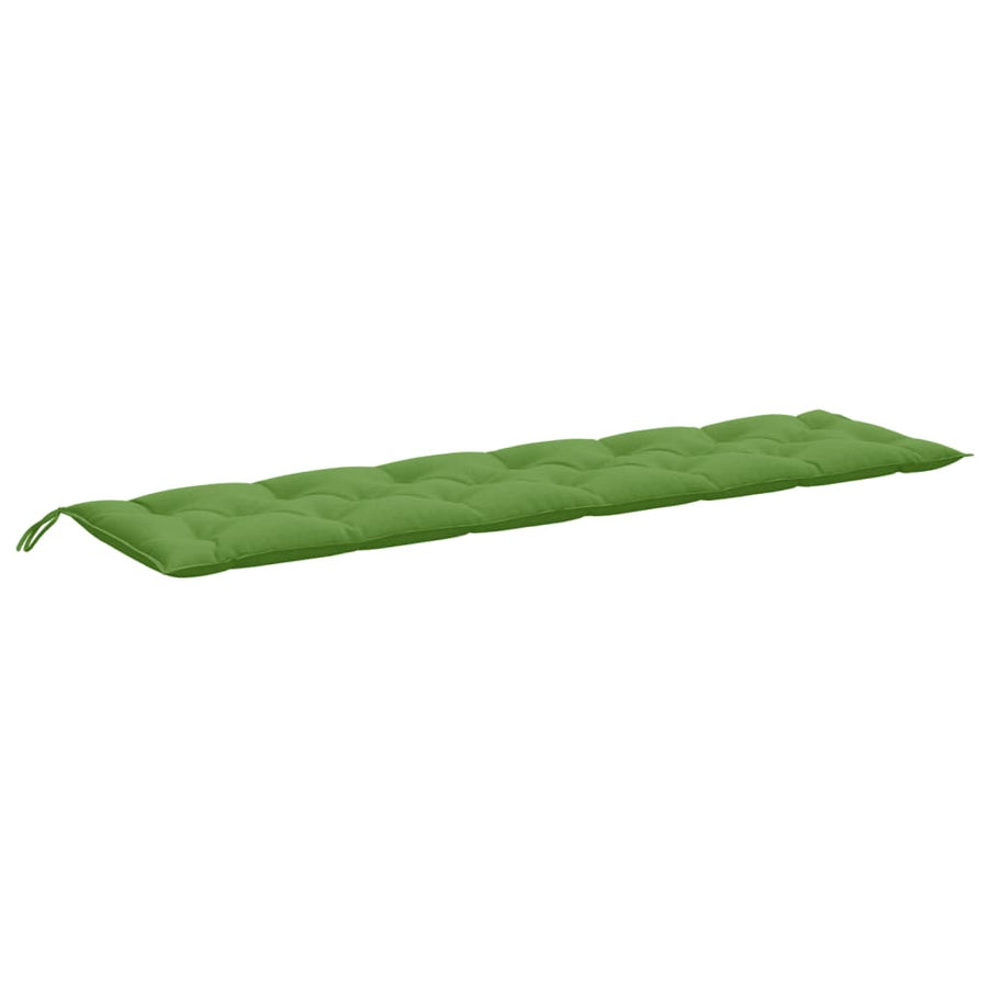 Tuinbankkussens 2 st 200x50x7 cm stof gemêleerd groen