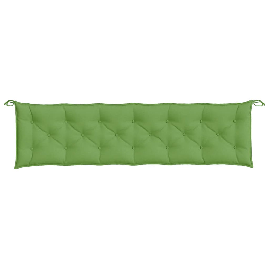 Tuinbankkussens 2 st 200x50x7 cm stof gemêleerd groen