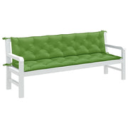 Tuinbankkussens 2 st 200x50x7 cm gemêleerd groen