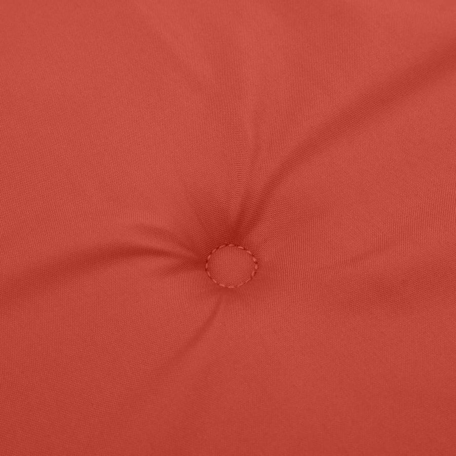 Tuinbankkussens 2 st 200x50x7 cm stof gemêleerd rood