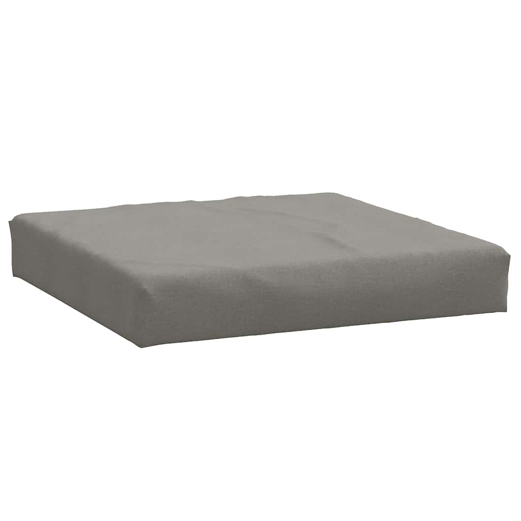 Palletkussens 2 st stof gemêleerd donkergrijs