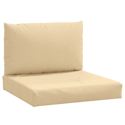 Palletkussens 2 st stof gemêleerd beige