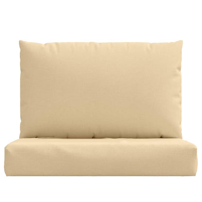 Palletkussens 2 st stof gemêleerd beige
