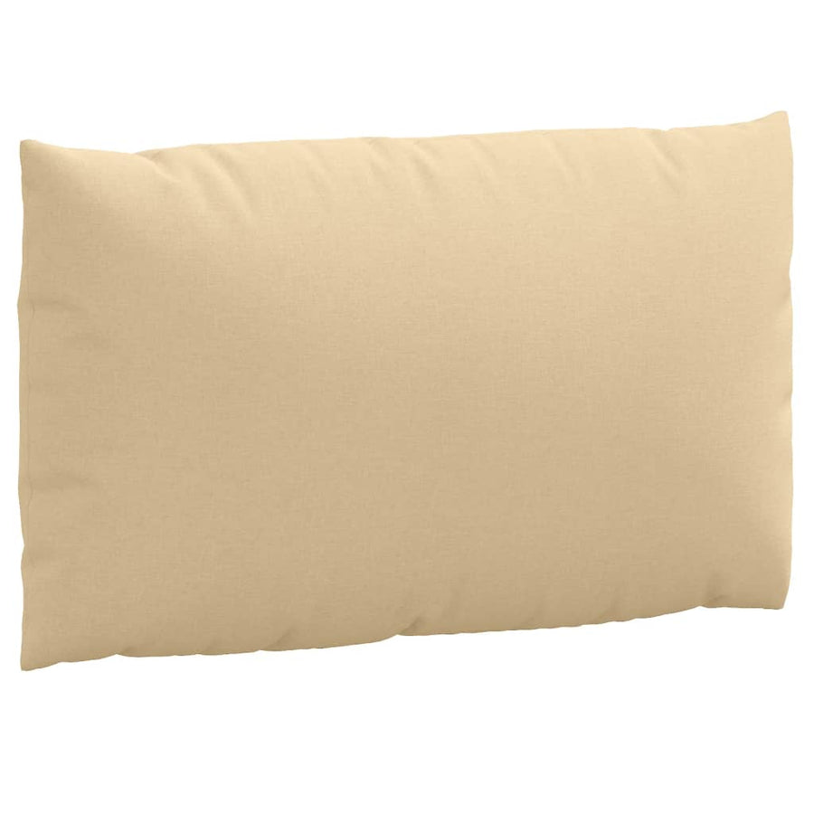 Palletkussens 2 st stof gemêleerd beige