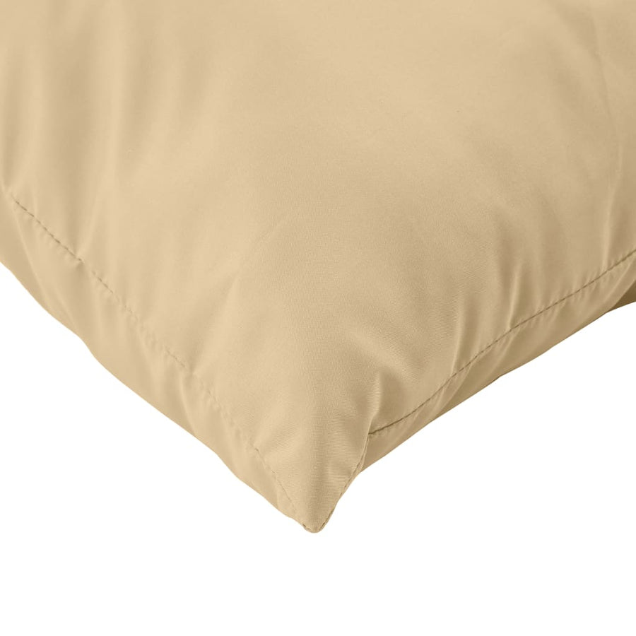 Palletkussens 2 st stof gemêleerd beige