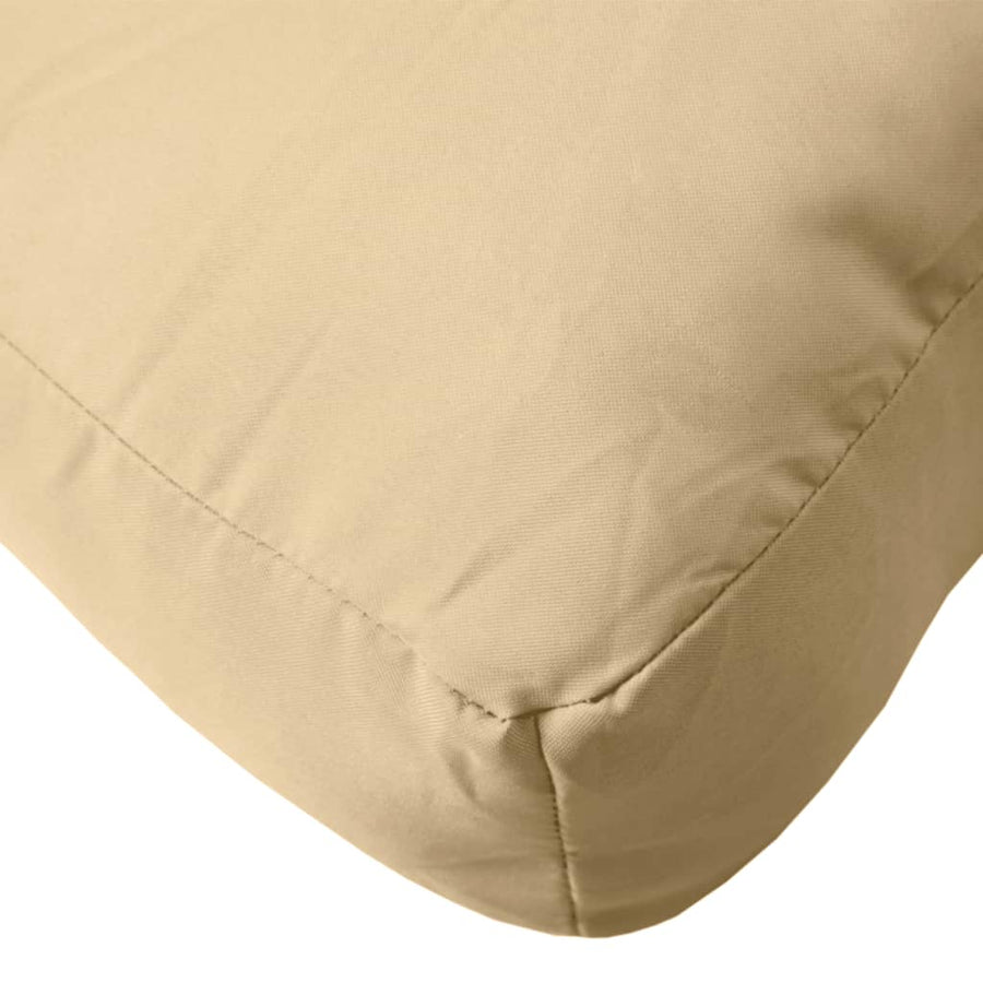 Palletkussens 2 st stof gemêleerd beige