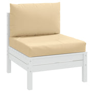 Palletkussens 2 st gemêleerd beige 60x60x10 cm 60x38x13 cm