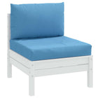 Palletkussens 2 stuks blauw gemêleerd