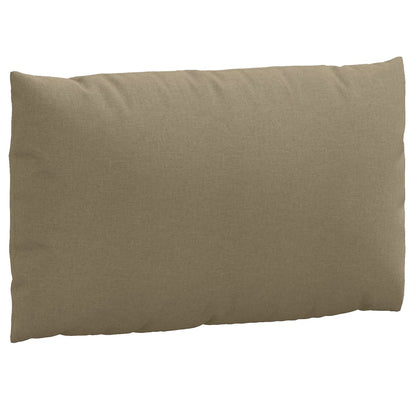 Palletkussens 2 st stof gemêleerd taupe