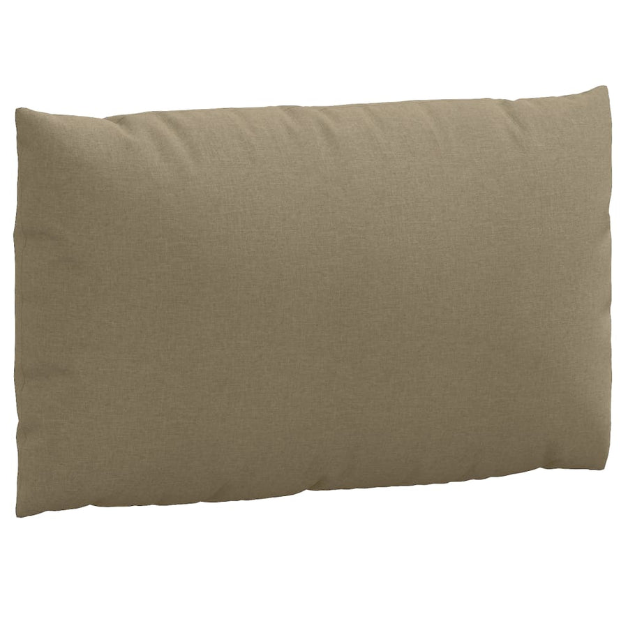 Palletkussens 2 st stof gemêleerd taupe