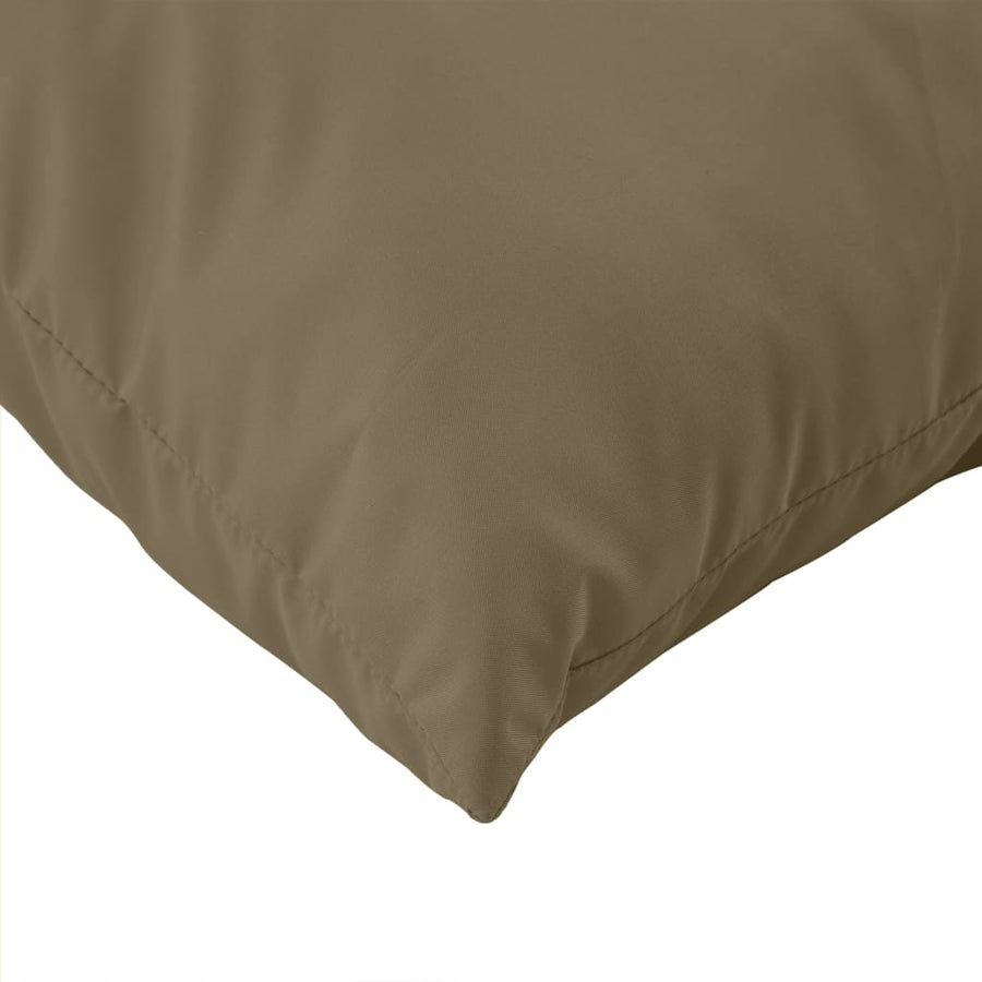 Palletkussens 2 st stof gemêleerd taupe