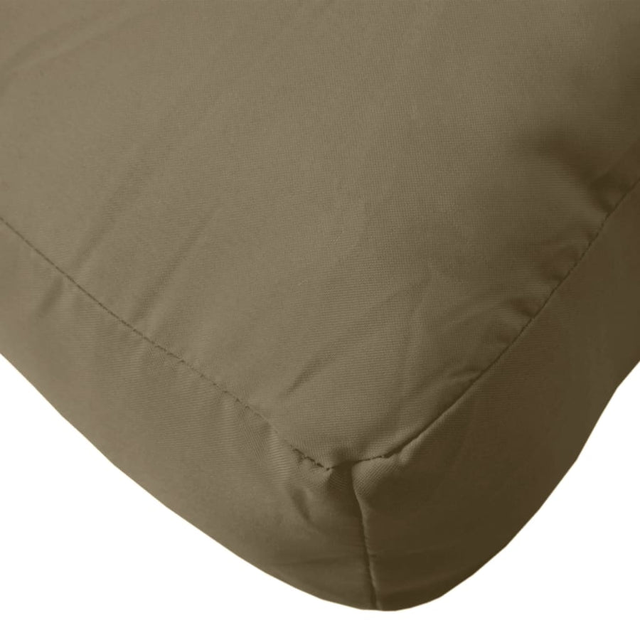 Palletkussens 2 st stof gemêleerd taupe