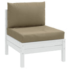 Pallet cushions 2 pcs fabric mottled taupe