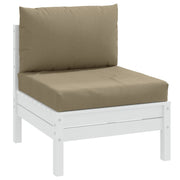 Palletkussens 2 st gemêleerd taupe 60x60x10 cm