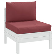 Palletkussens 2 st gemêleerd wijnrood 60x60x10 cm zitkussen 60x38x13 cm rugkussen