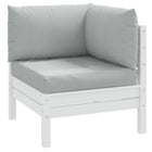 Pallet cushions 3 pcs fabric mottled light grey