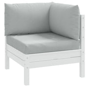 Palletkussens 3 st gemêleerd lichtgrijs polyester