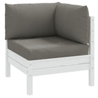 Pallet cushions, 3 pcs, mottled dark grey fabric