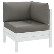 Palletkussens 3 st gemêleerd donkergrijs polyester