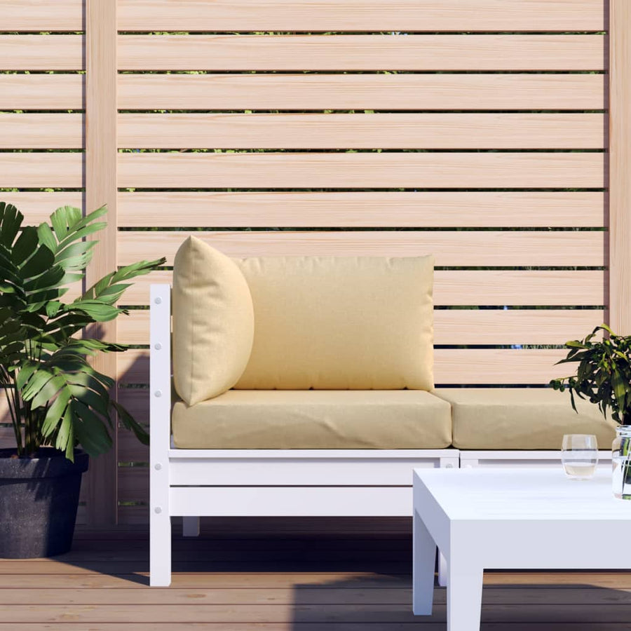 Palletkussens 3 st stof gemêleerd beige