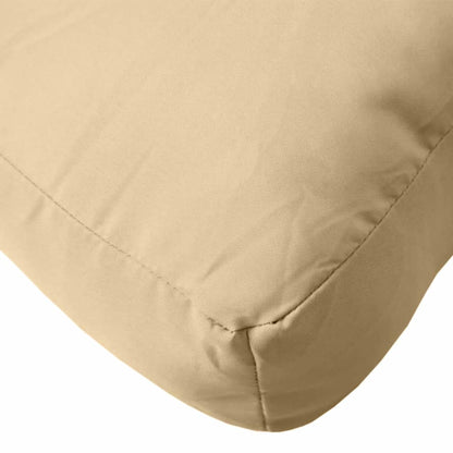Palletkussens 3 st stof gemêleerd beige
