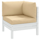 Palletkussens 3 st gemêleerd beige 100% polyester