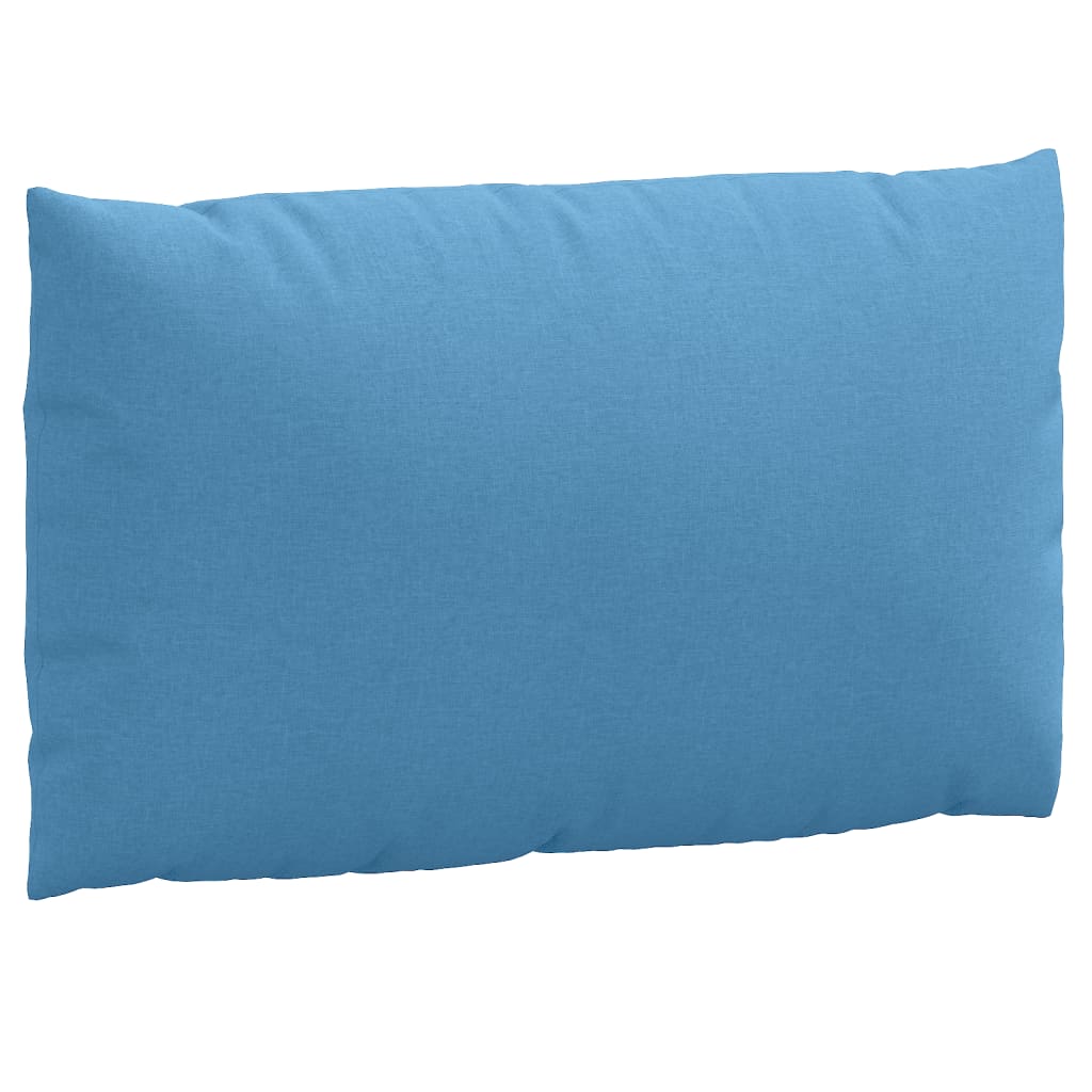 Palletkussens 3 st stof gemêleerd blauw