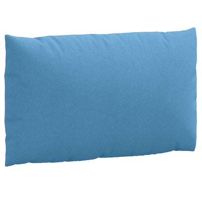 Palletkussens 3 st stof gemêleerd blauw