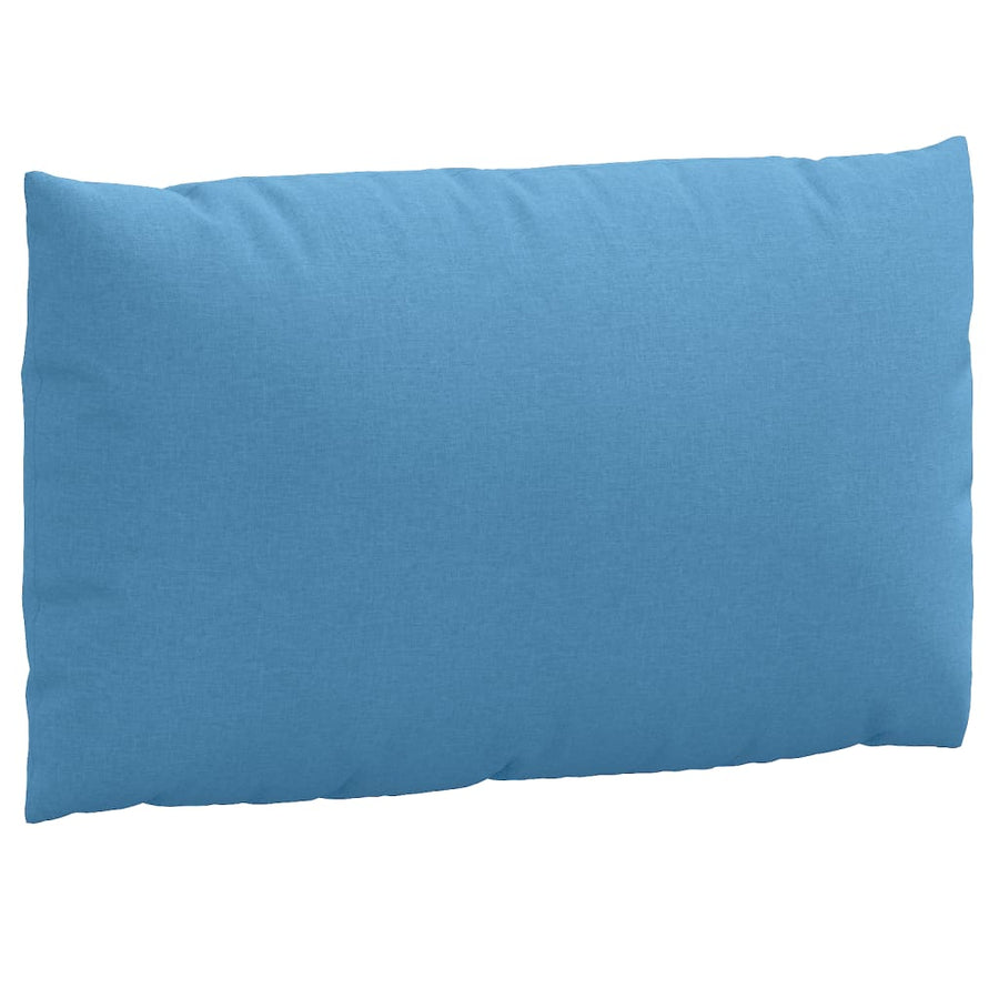 Palletkussens 3 st stof gemêleerd blauw