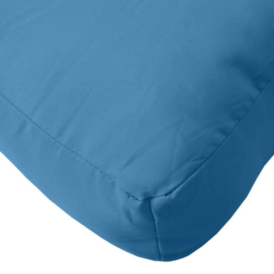 Palletkussens 3 st stof gemêleerd blauw