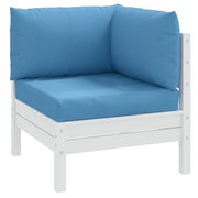 Palletkussens 3 st gemêleerd blauw