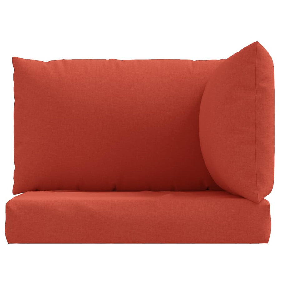 Palletkussens 3 st stof gemêleerd rood