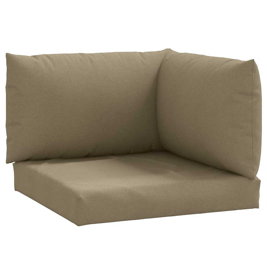 Palletkussens 3 st stof gemêleerd taupe