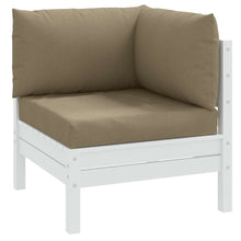 Palletkussens 3 st stof gemêleerd taupe
