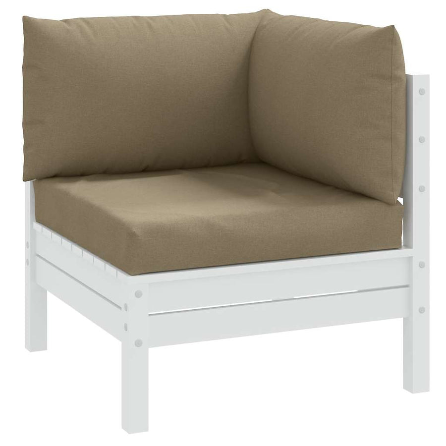 Palletkussens 3 st stof gemêleerd taupe